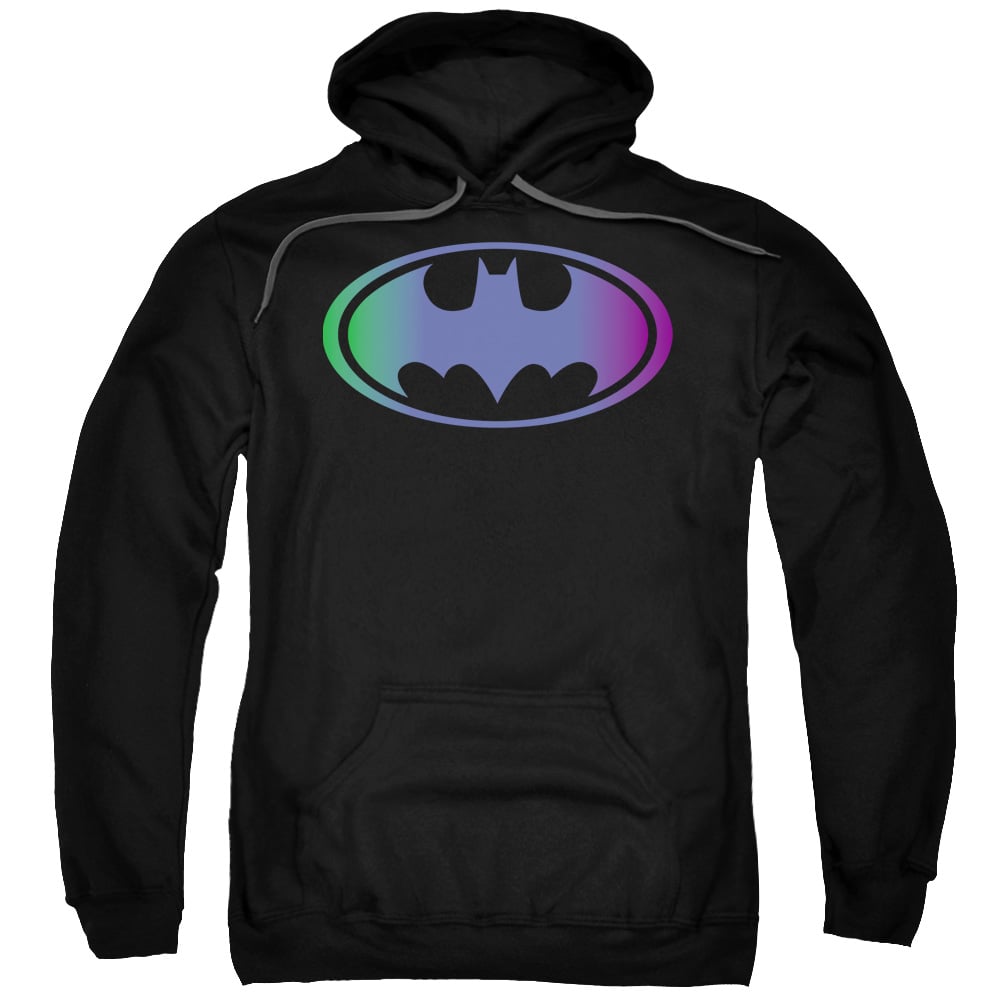 BM1921-AFTH-7 Batman & Gradient Bat Logo Adult Pull-Over Hoodie, Black - 4X -  Trevco