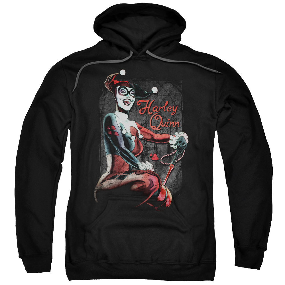 BM2597-AFTH-7 Batman & Laugh It Up Adult Pull-Over Hoodie, Black - 4X -  Trevco