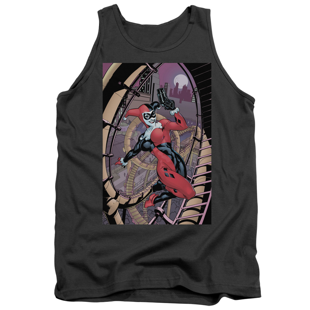 Batman & Harley First Adult Cotton Tank Top, Charcoal - Small
