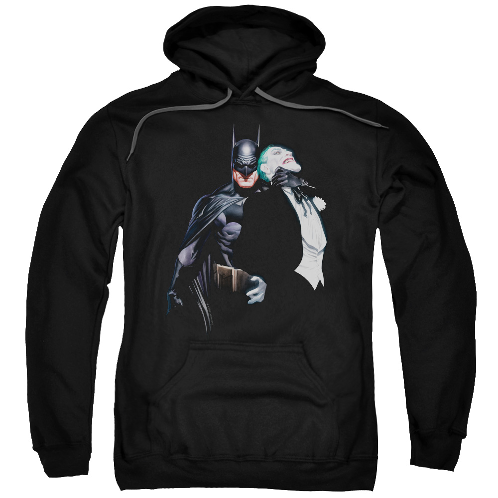 Batman & Joker Choke Adult Pull-Over Hoodie, Black - Large
