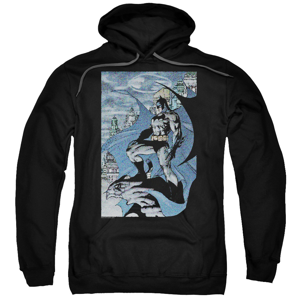 Batman & Seurbat Adult Pull-Over Hoodie, Black - Medium
