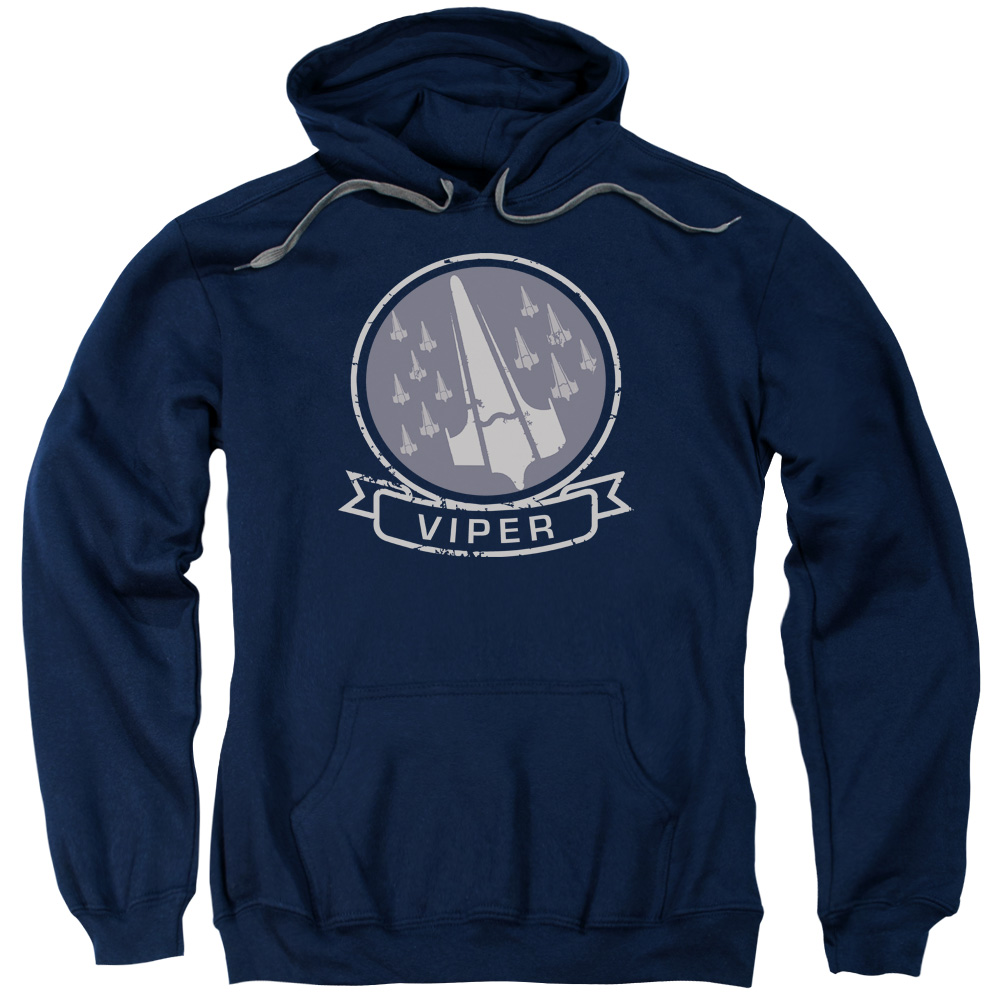 BSG & Viper Squad Adult Pull-Over Hoodie, Navy - Large