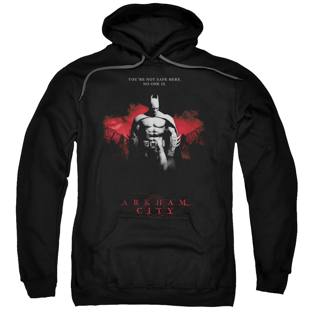 Arkham City & Standing Strong Adult Pull-Over Hoodie, Black - 5X