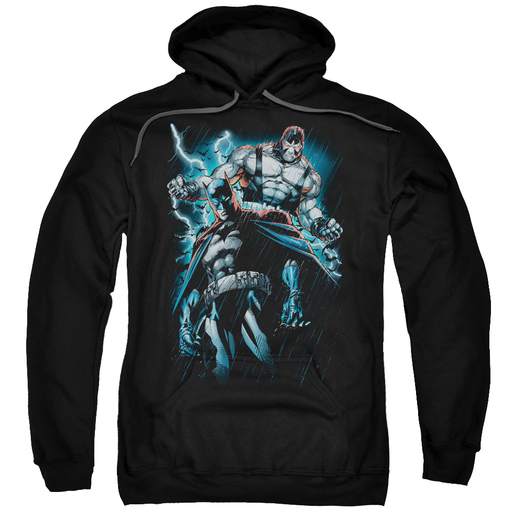 Batman & Evil Rising Adult Pull-Over Hoodie, Black - 4X