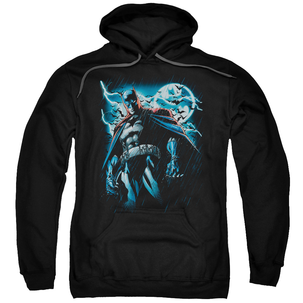 Batman & Stormy Knight Adult Pull-Over Hoodie, Black - 4X