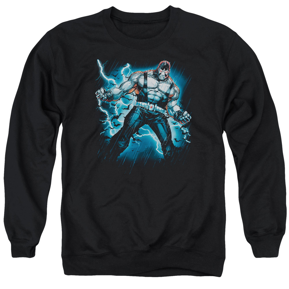 Batman & Stormy Bane Long Sleeve Adult Crewneck Sweatshirt, Black - 2X