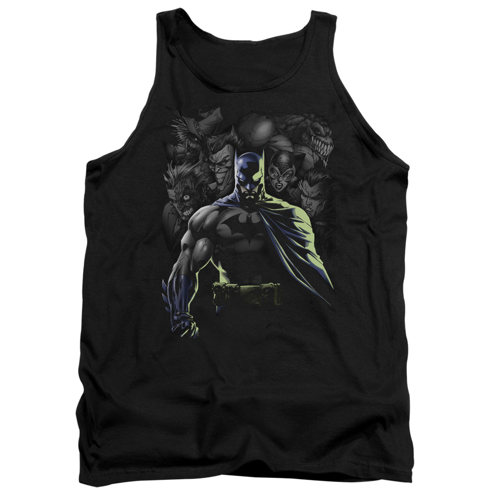 Batman & Villains Unleashed Adult Cotton Tank Top, Black - Small