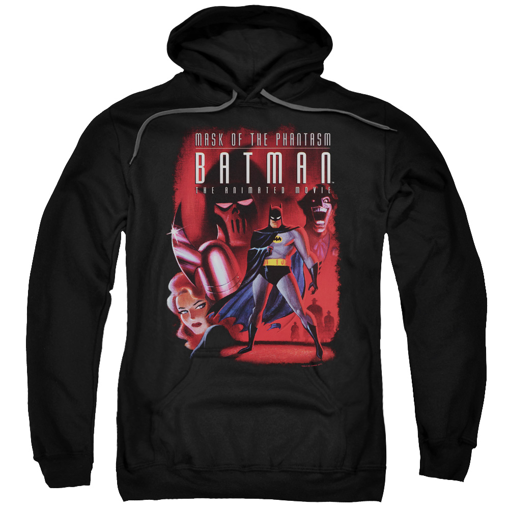 Batman & Phantasm Cover Adult Pull-Over Hoodie, Black - Extra Large