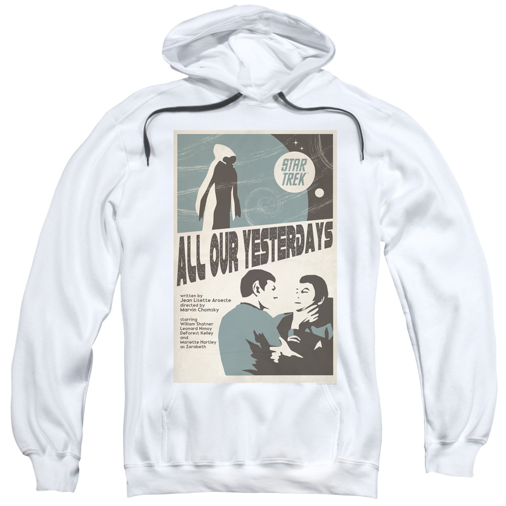 CBS2015-AFTH-2 Star Trek & Tos Episode 78 Adult Pull-Over Hoodie, White - Medium