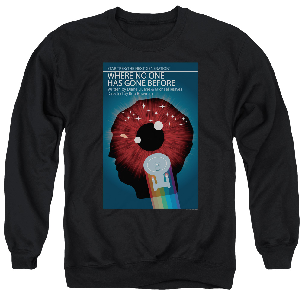 Star Trek & TNG Season 1 Episode 6 Long Sleeve Adult Crewneck Sweatshirt, Black - Medium