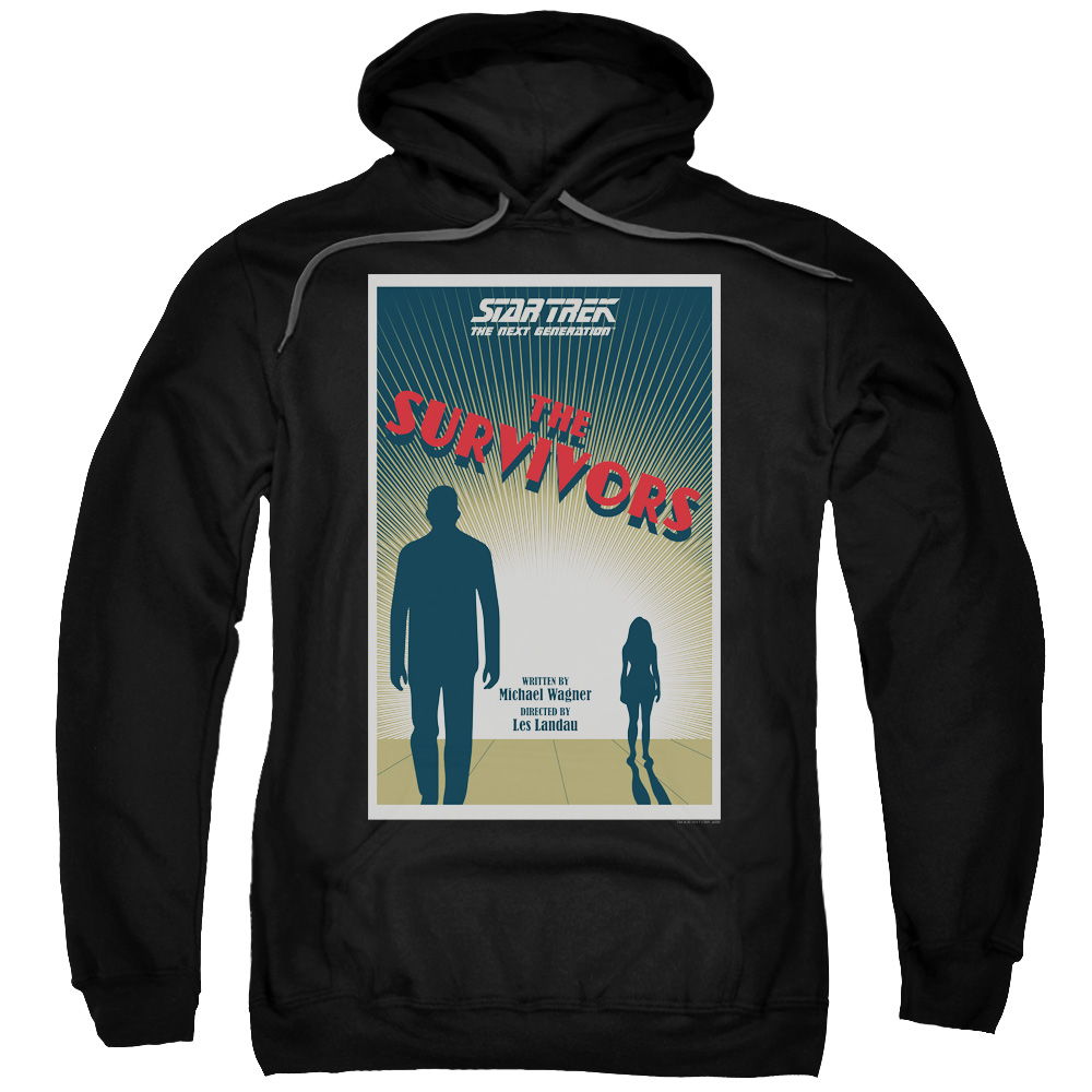 CBS2067B-AFTH-7 Star Trek & TNG Season 3 Episode 3 Adult Pull-Over Hoodie, Black - 4X -  Trevco