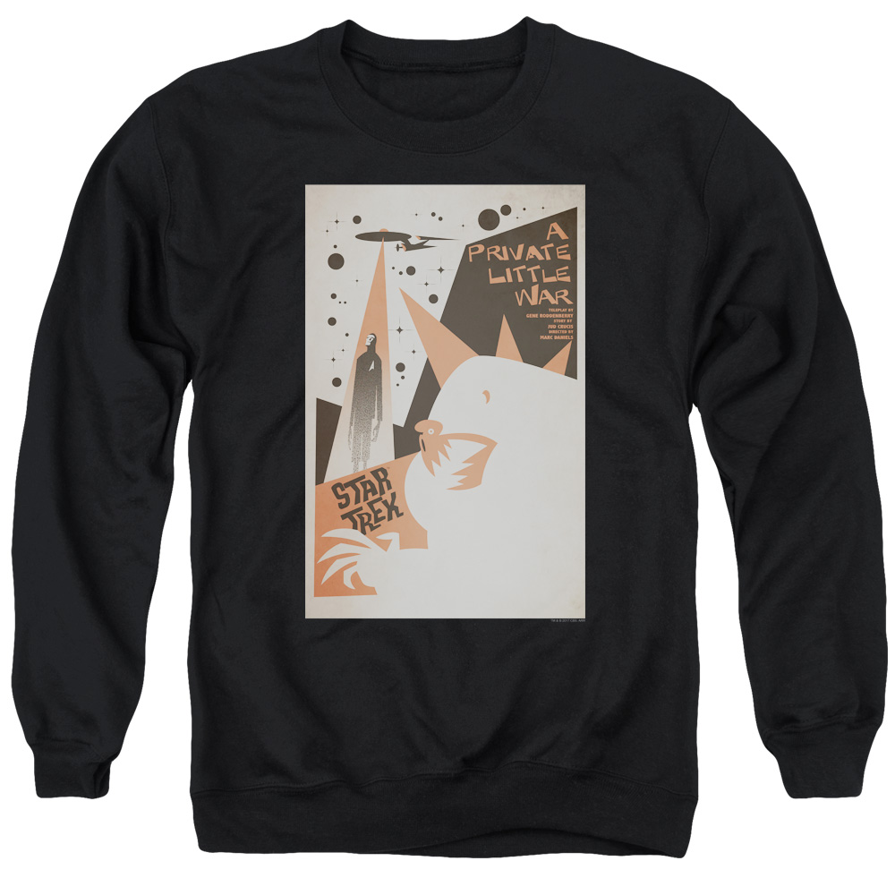 Star Trek & Tos Episode 48 Long Sleeve Adult Crewneck Sweatshirt, Black - Medium