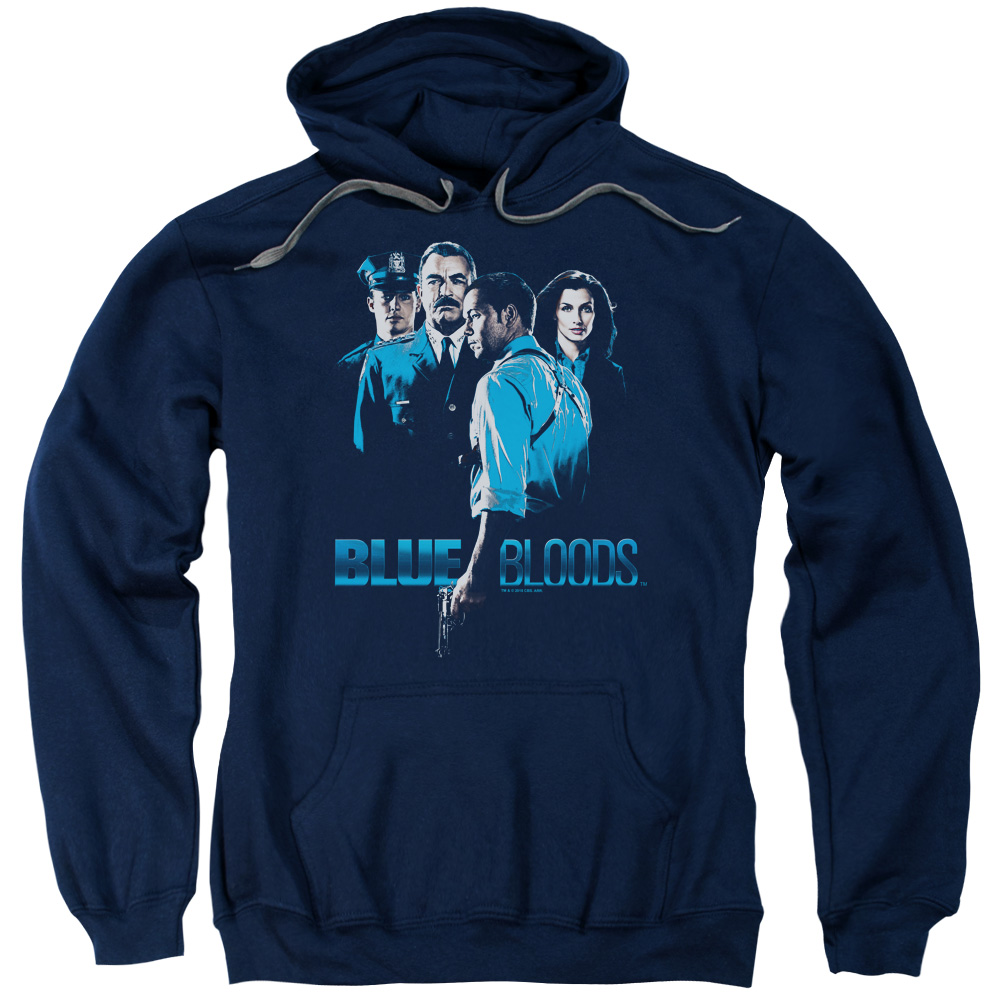 Blue Bloods & Blue Inverted Adult Pull-Over Hoodie, Navy - Large