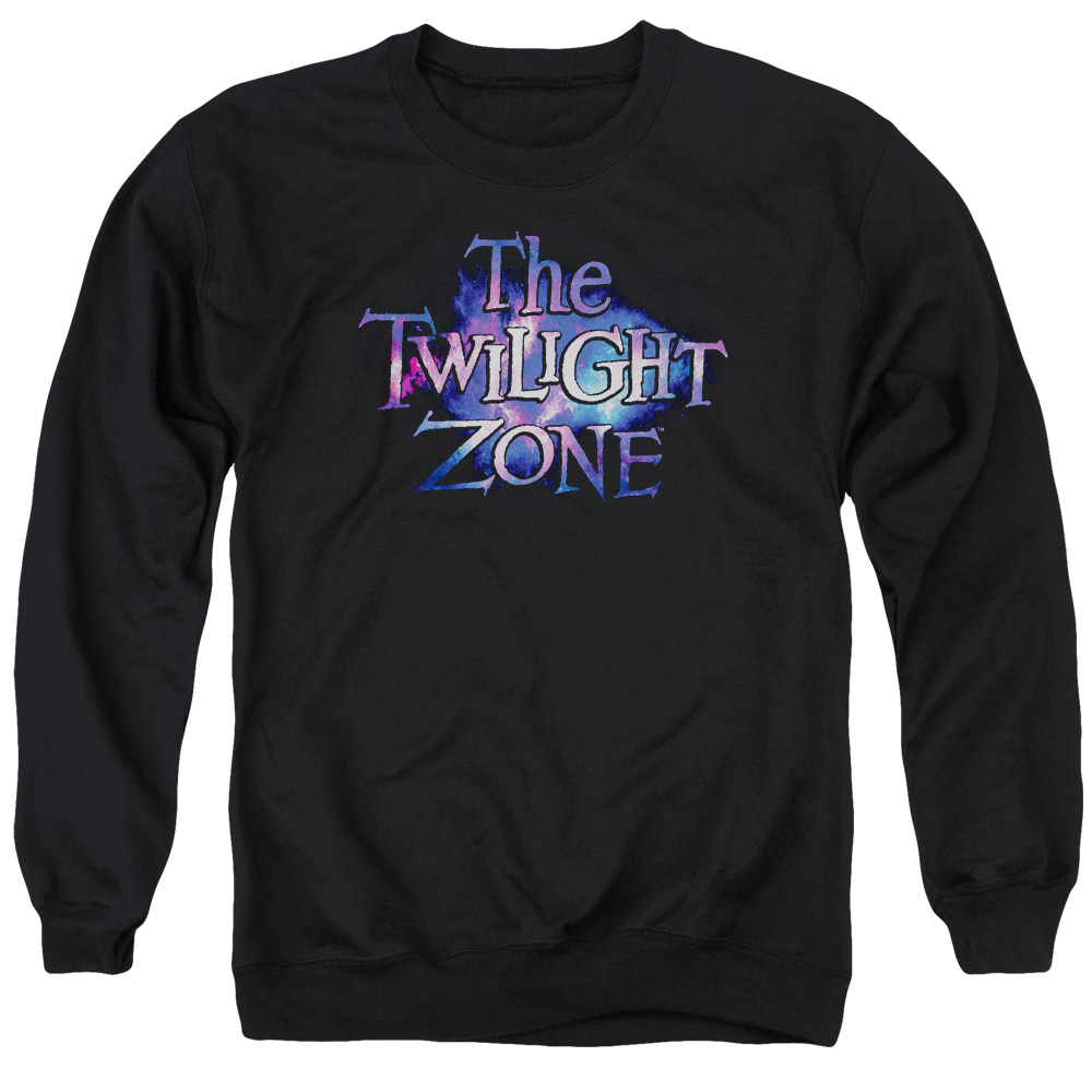 Twilight Zone & Twilight Galaxy Long Sleeve Adult Crewneck Sweatshirt, Black - 2X