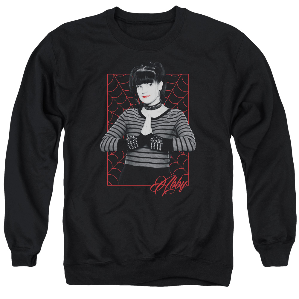 NCIS & Abby Webs Long Sleeve Adult Crewneck Sweatshirt, Black - 3X