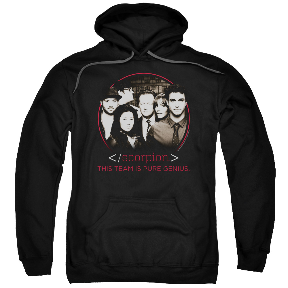 CBS1668-AFTH-8 Scorpion & Cast Adult Pull-Over Hoodie, Black - 5X