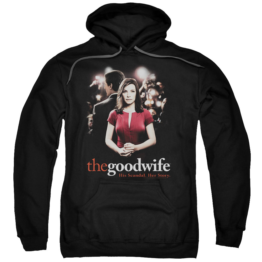 CBS811-AFTH-8 The Good Wife & Bad Press Adult Pull-Over Hoodie, Black - 5X