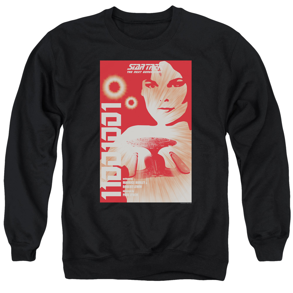 Star Trek & TNG Season 1 Episode 15 Long Sleeve Adult Crewneck Sweatshirt, Black - Medium