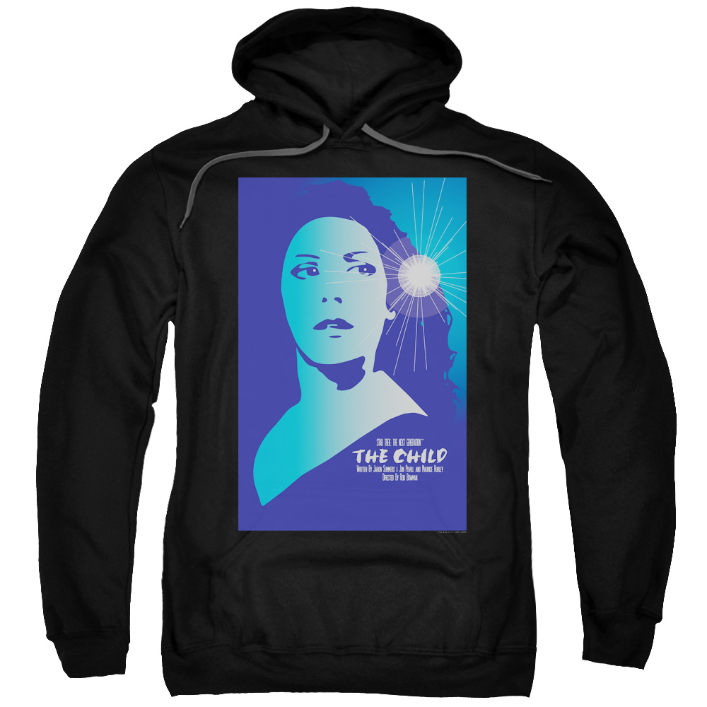 CBS2043B-AFTH-7 Star Trek & TNG Season 2 Episode 1 Adult Pull-Over Hoodie, Black - 4X -  Trevco