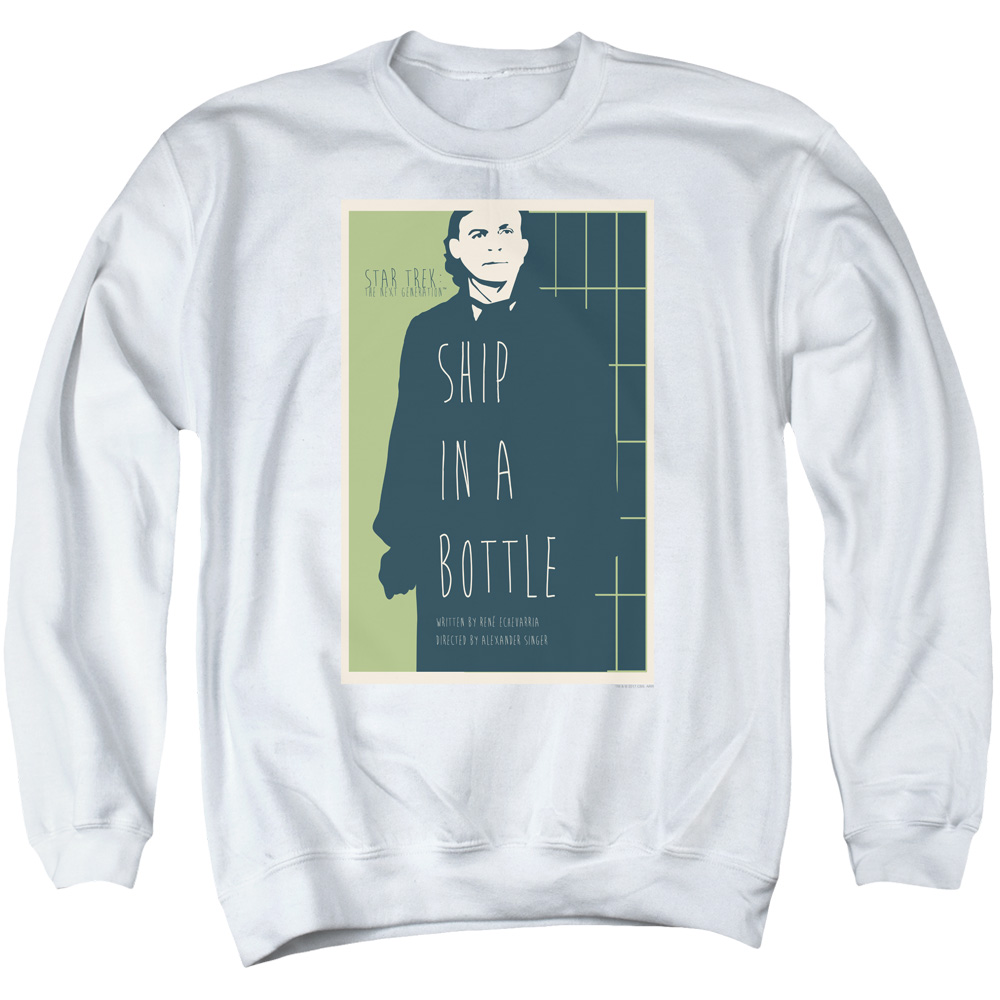 Star Trek & TNG Season 6 Episode 12 Long Sleeve Adult Crewneck Sweatshirt, White - 3X