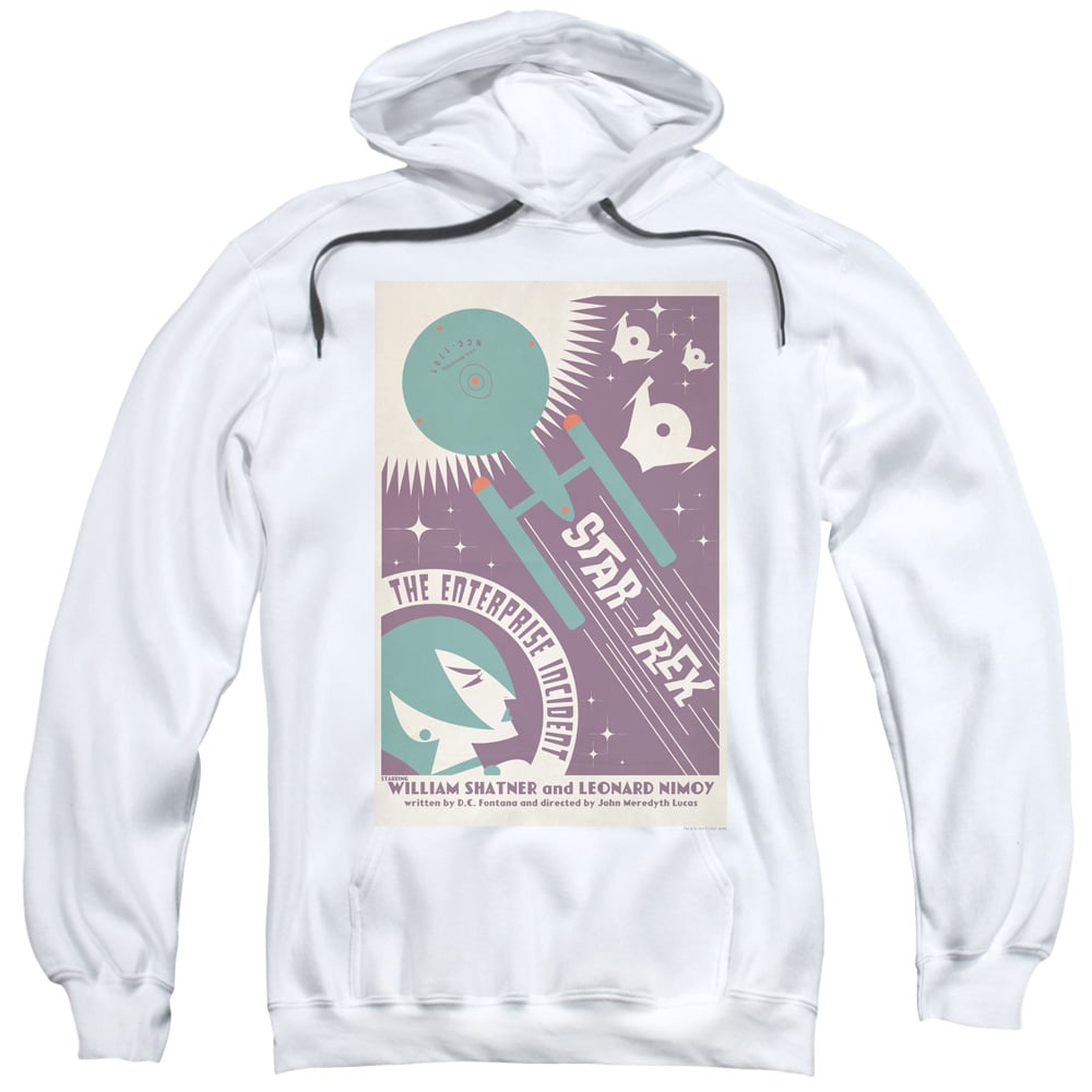 CBS1994-AFTH-2 Star Trek & Tos Episode 57 Adult Pull-Over Hoodie, White - Medium