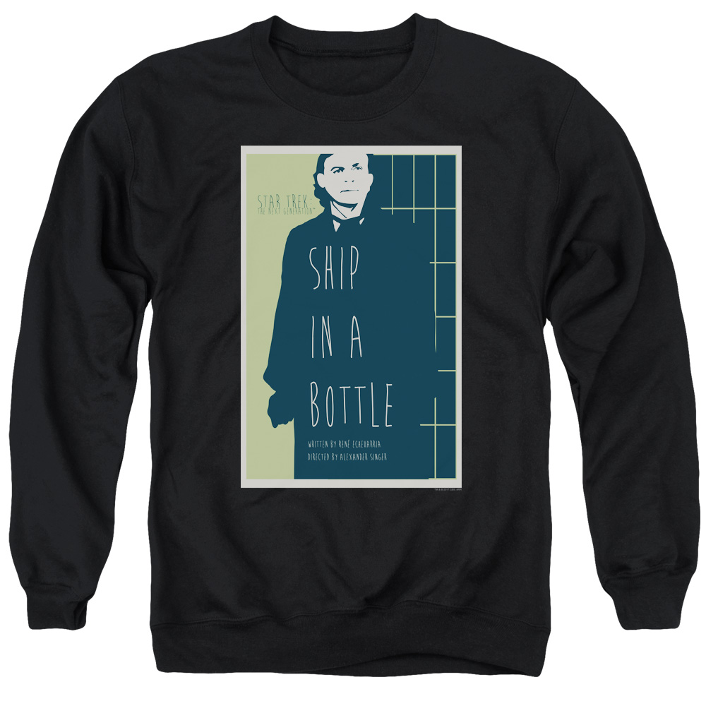 Star Trek & TNG Season 6 Episode 12 Long Sleeve Adult Crewneck Sweatshirt, Black - Large