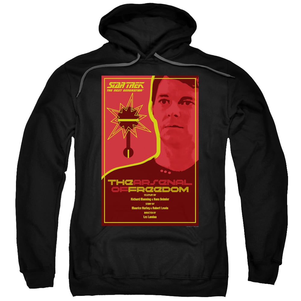 CBS2037B-AFTH-7 Star Trek & TNG Season 1 Episode 21 Adult Pull-Over Hoodie, Black - 4X -  Trevco