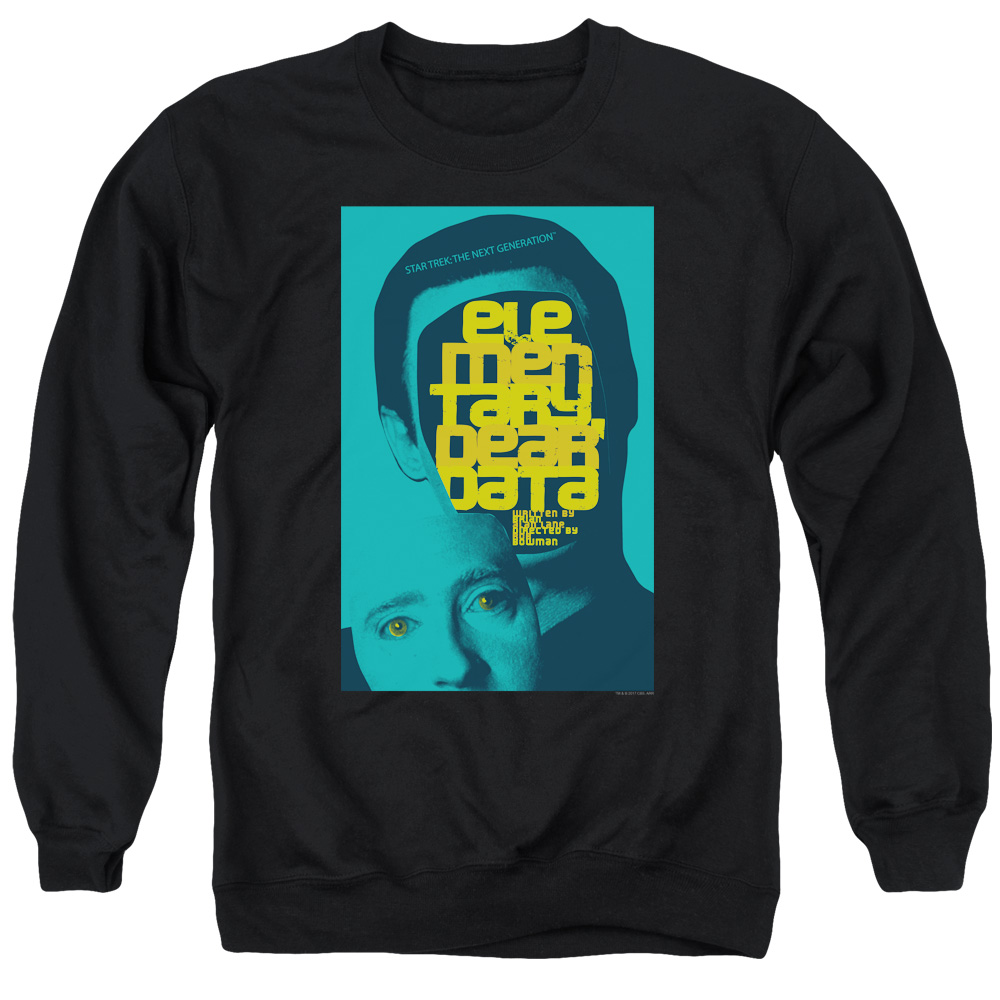 Star Trek & TNG Season 2 Episode 3 Long Sleeve Adult Crewneck Sweatshirt, Black - Medium