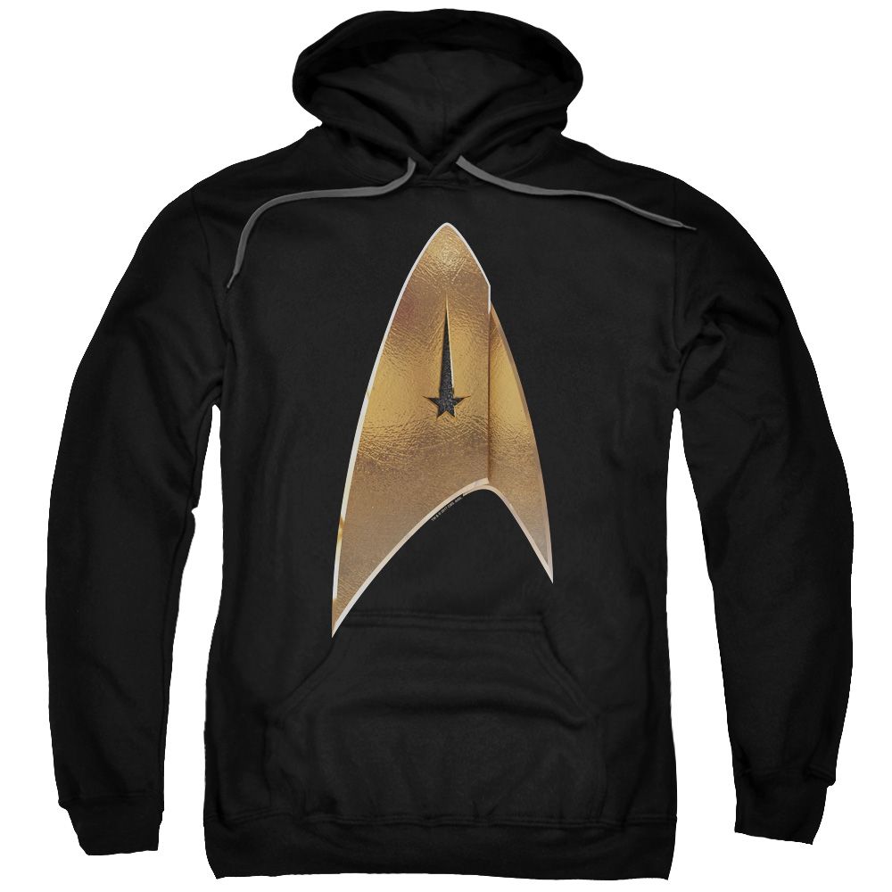 CBS2283-AFTH-2 Star Trek Discovery & Command Shield Adult Pull-Over Hoodie, Black - Medium