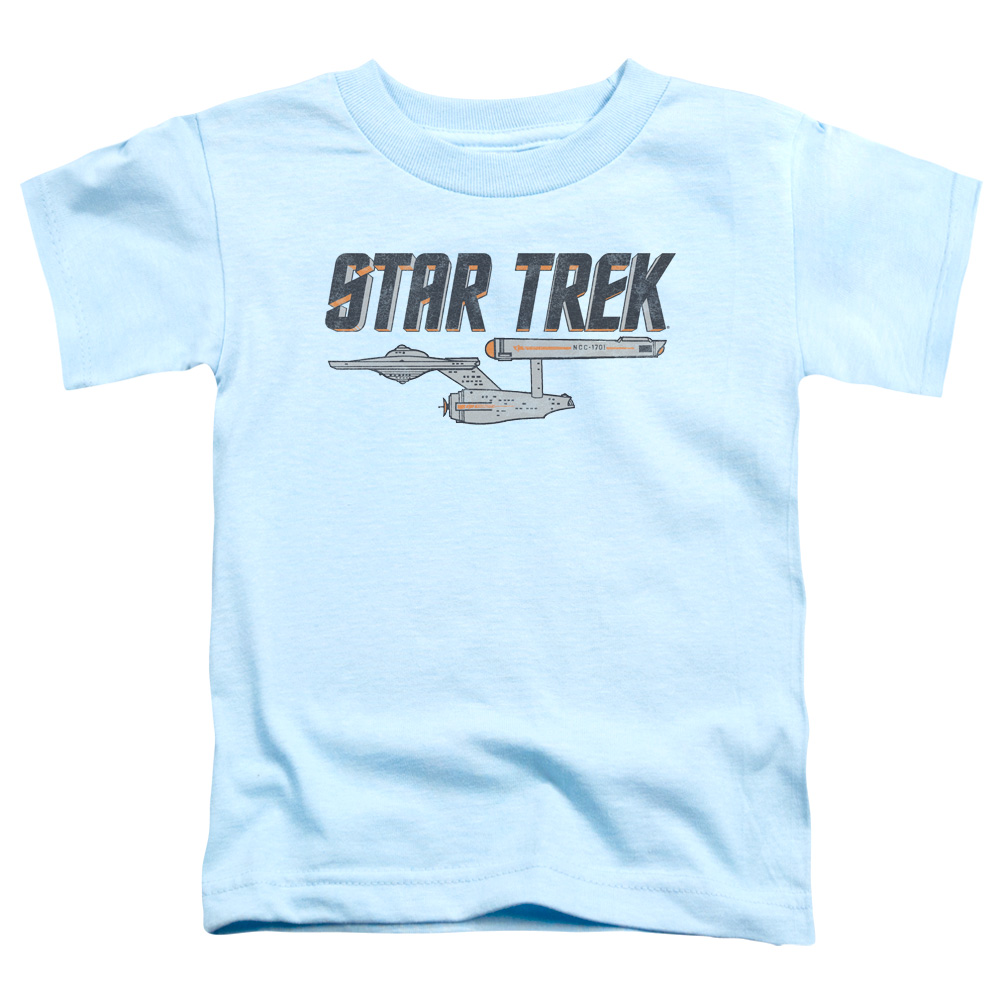 CBS1194B-TT-2 Star Trek & Entreprise Logo Short Sleeve Cotton Toddler T-Shirt, Light Blue - Medium - 3 Toddler