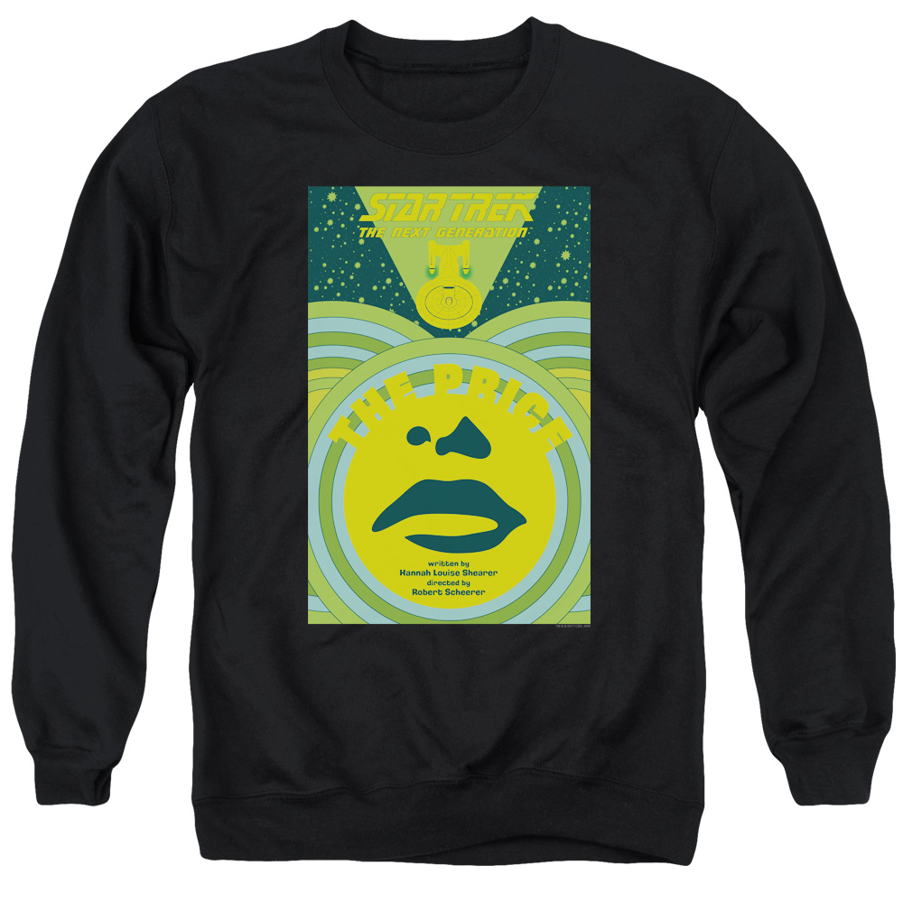Star Trek & TNG Season 3 Episode 8 Long Sleeve Adult Crewneck Sweatshirt, Black - Extra Large