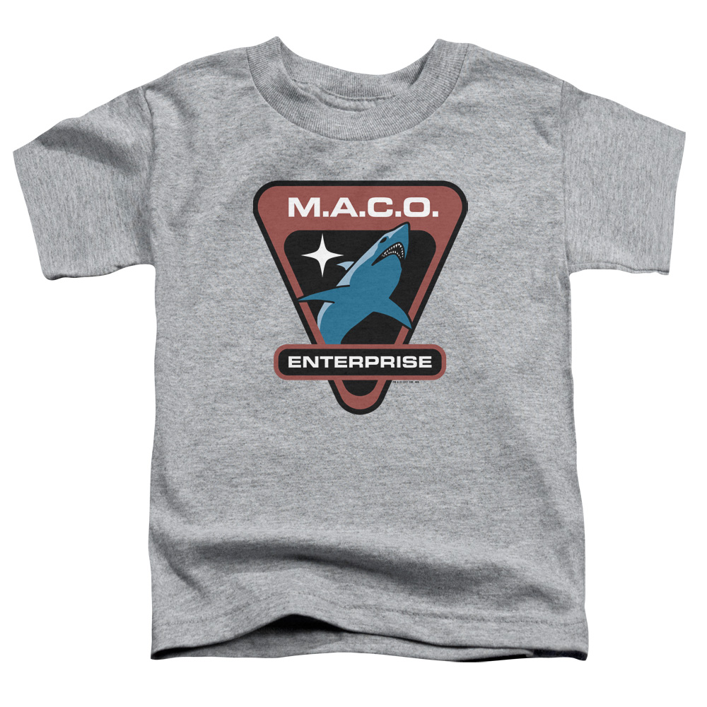Star Trek & Maco Patch Short Sleeve Cotton Toddler T-Shirt, Athletic Heather - Medium - 3 Toddler