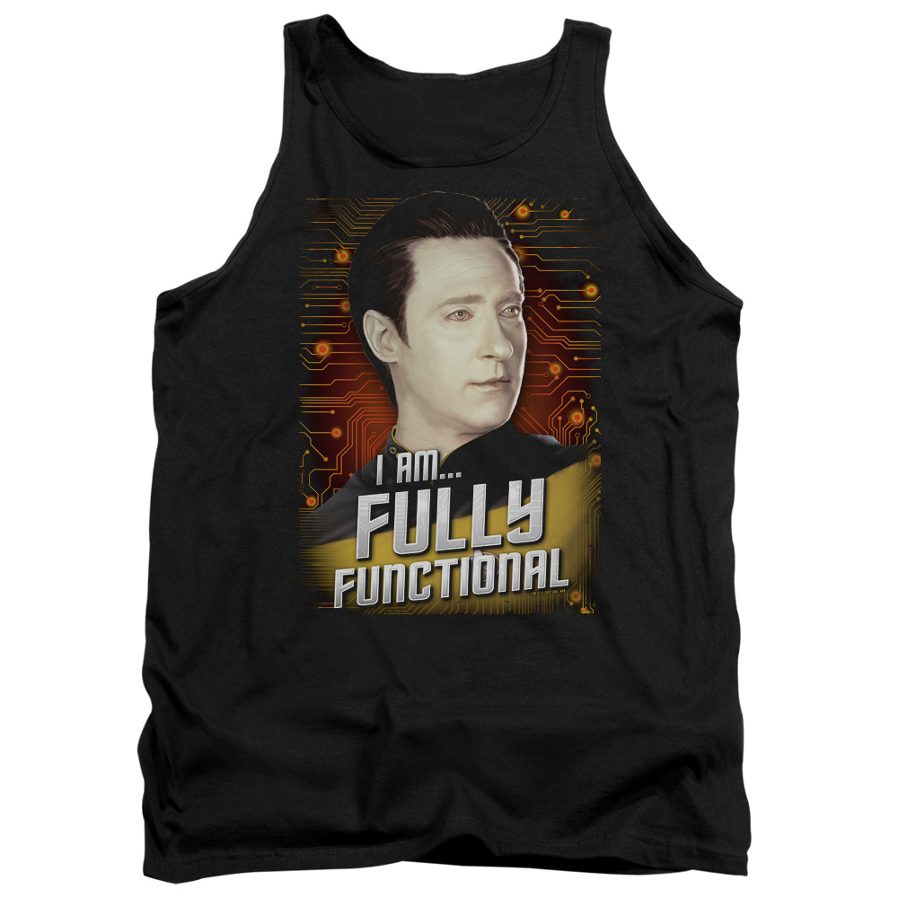Star Trek & Fully Functional Adult Cotton Tank Top, Black - Medium