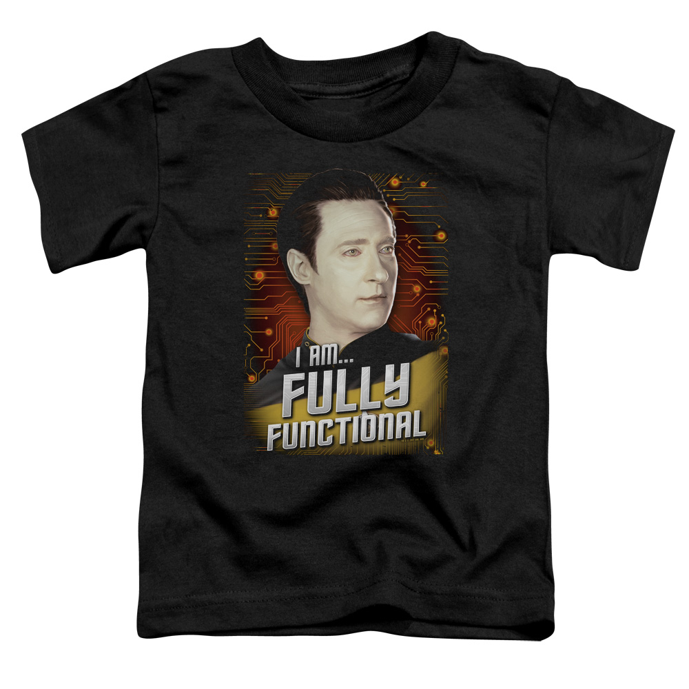 CBS1881-TT-2 Star Trek & Fully Functional Short Sleeve Cotton Toddler T-Shirt, Black - Medium - 3 Toddler