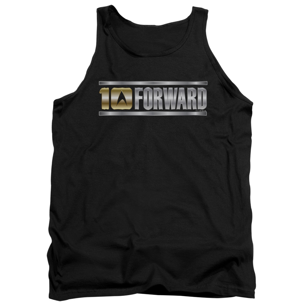 Star Trek & Ten Forward Adult Cotton Tank Top, Black - Medium