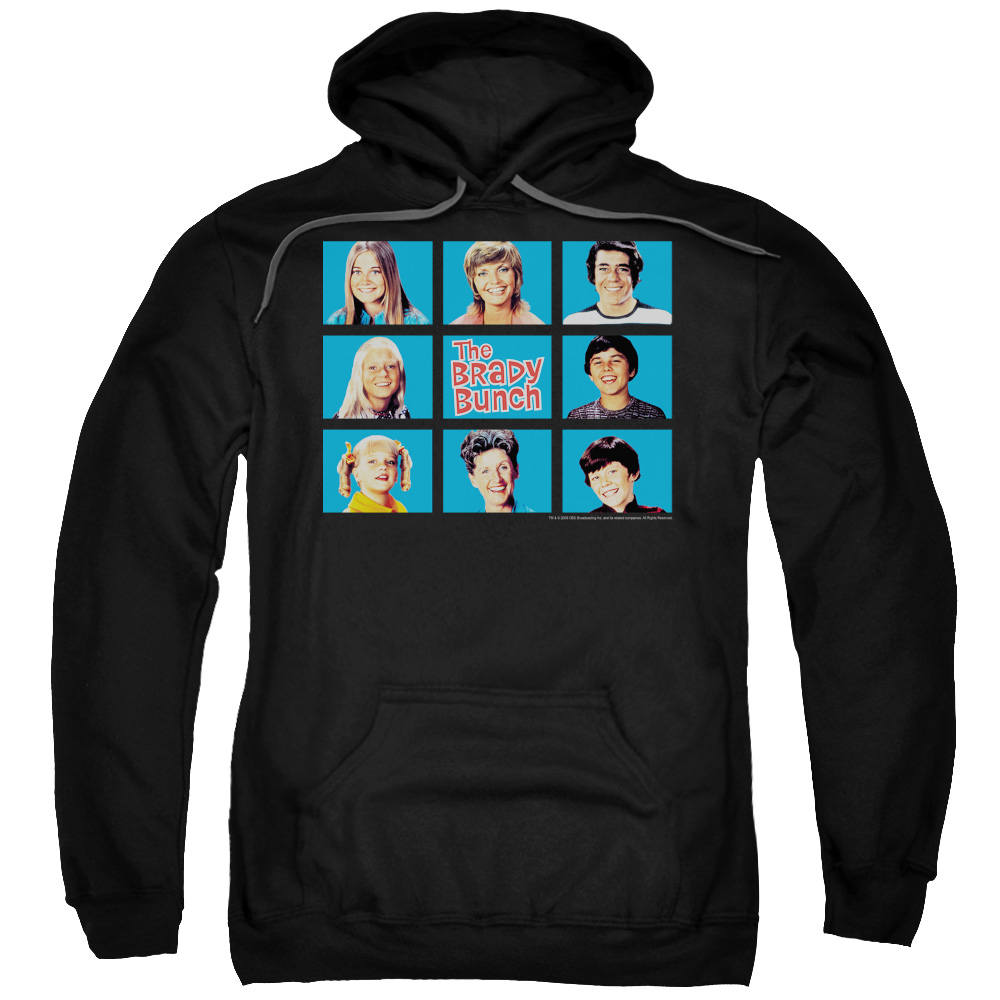 Brady Bunch & Framed Adult Pull-Over Hoodie, Black - 4X