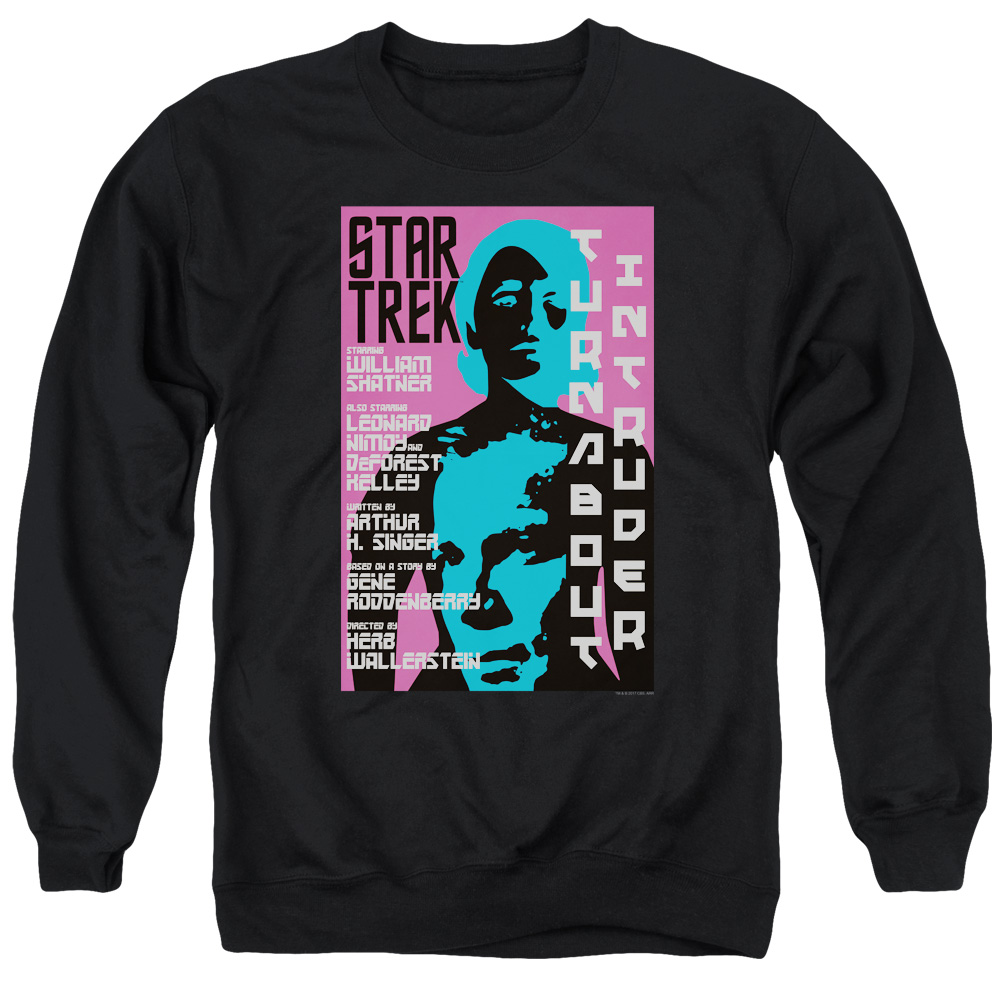 Star Trek & Tos Episode 79 Long Sleeve Adult Crewneck Sweatshirt, Black - 2X