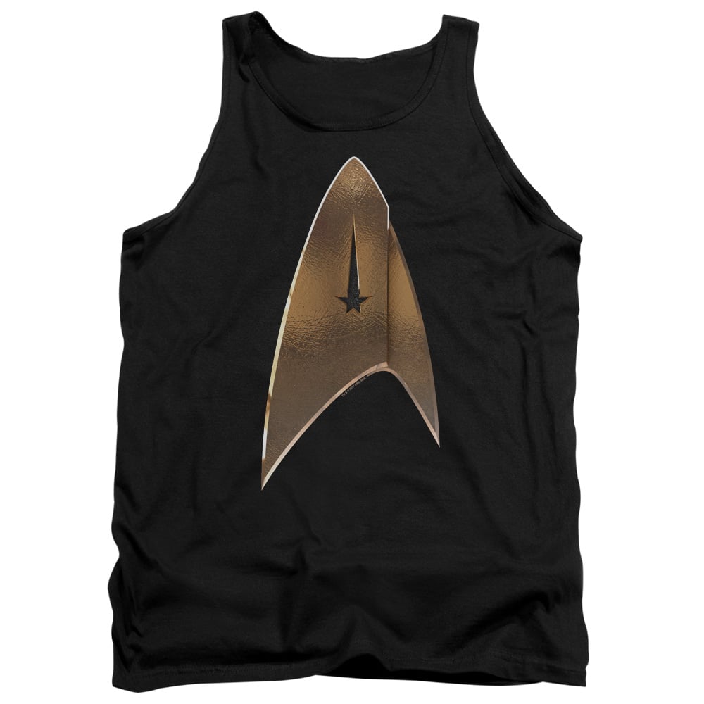 Star Trek Discovery & Command Shield Adult Cotton Tank Top, Black - Extra Large