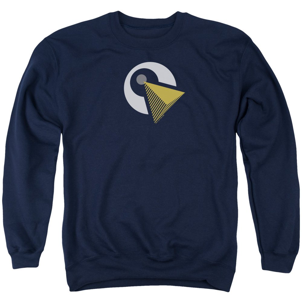 Star Trek Discovery & Vulcan Logo Long Sleeve Adult Crewneck Sweatshirt, Navy - Large