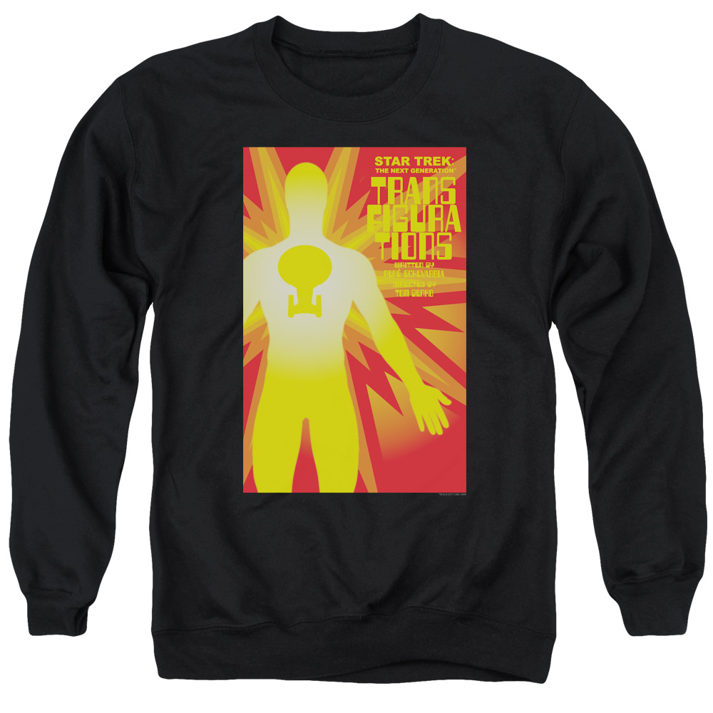 CBS2089B-AS-4 Star Trek & TNG Season 3 Episode 25 Long Sleeve Adult Crewneck Sweatshirt, Black - Extra Large