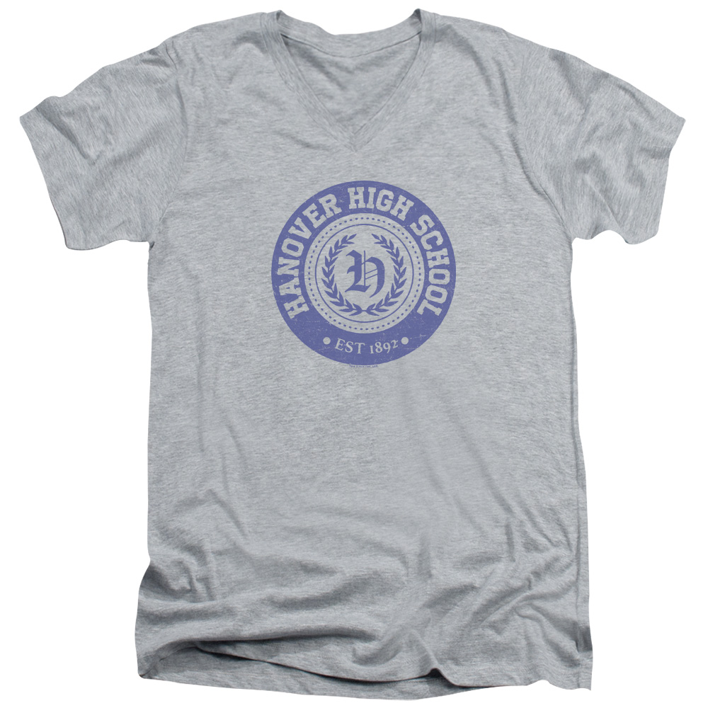CBS2522-AV-3 American Vandal & Hanover Seal Short Sleeve Cotton Adult Slim Fit V-Neck 30-1 T-Shirt, Athletic Heather - Large