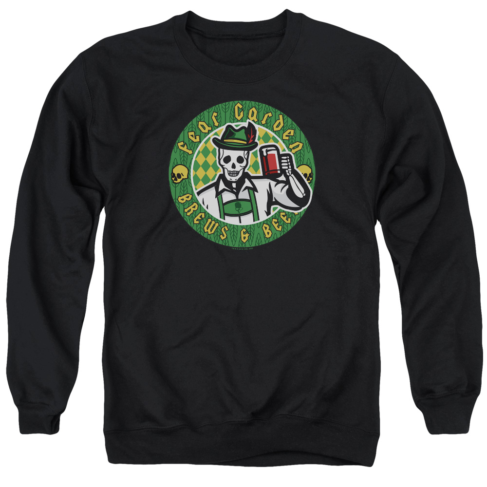 Hell Fest & Fear Garden Long Sleeve Adult Crewneck Sweatshirt, Black - Small
