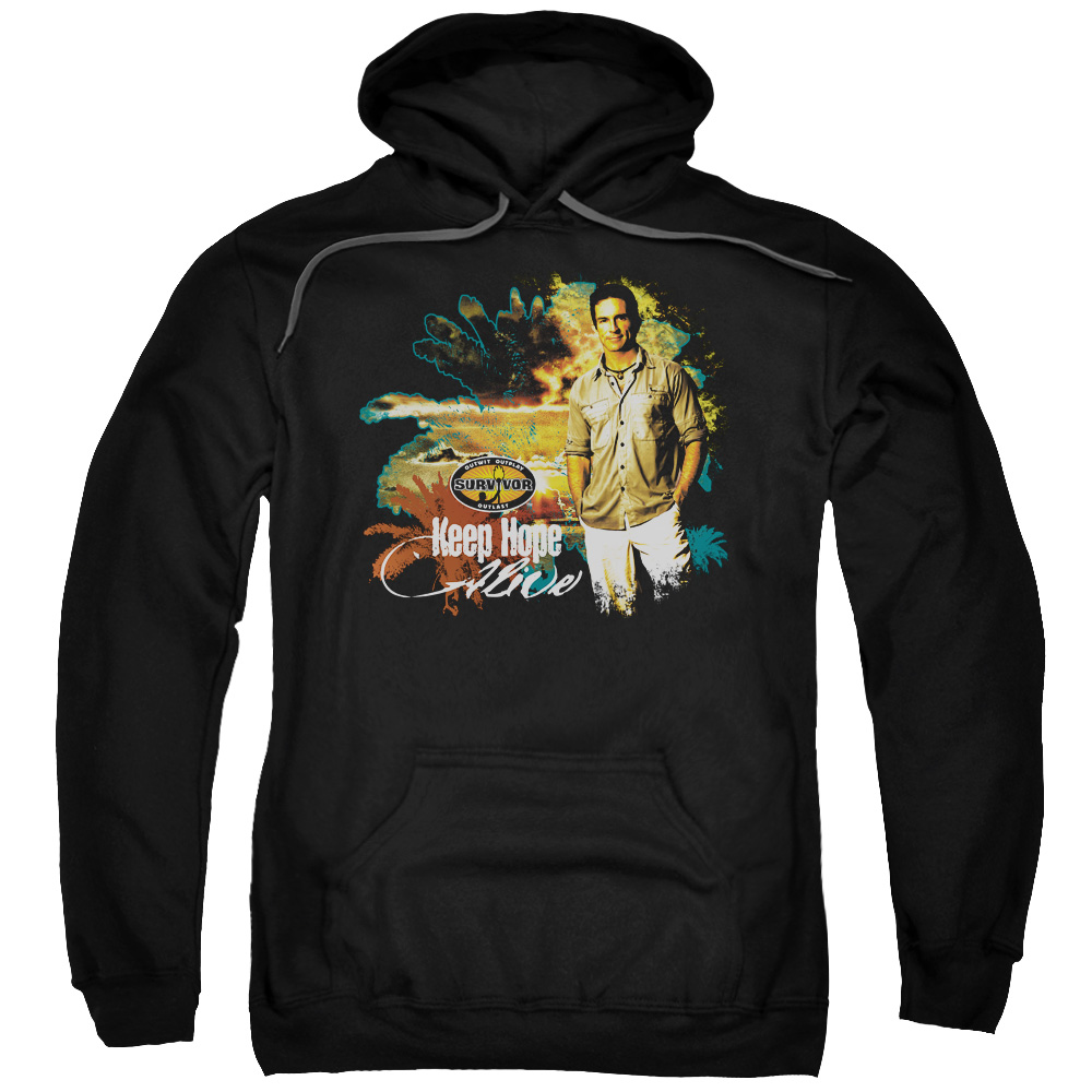 Survivor & Keep Hope Alive Adult Pull-Over Hoodie, Black - 5X