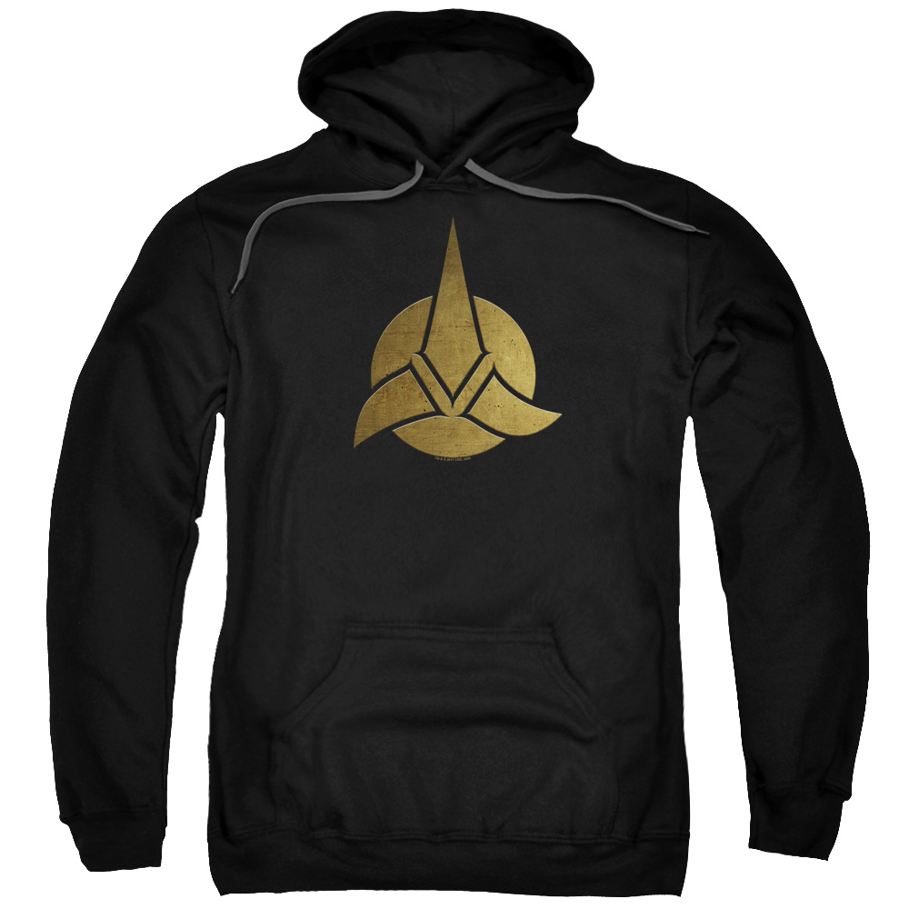 CBS2293-AFTH-7 Star Trek Discovery & Discovery Triquentra Adult Pull-Over Hoodie, Black - 4X -  Trevco