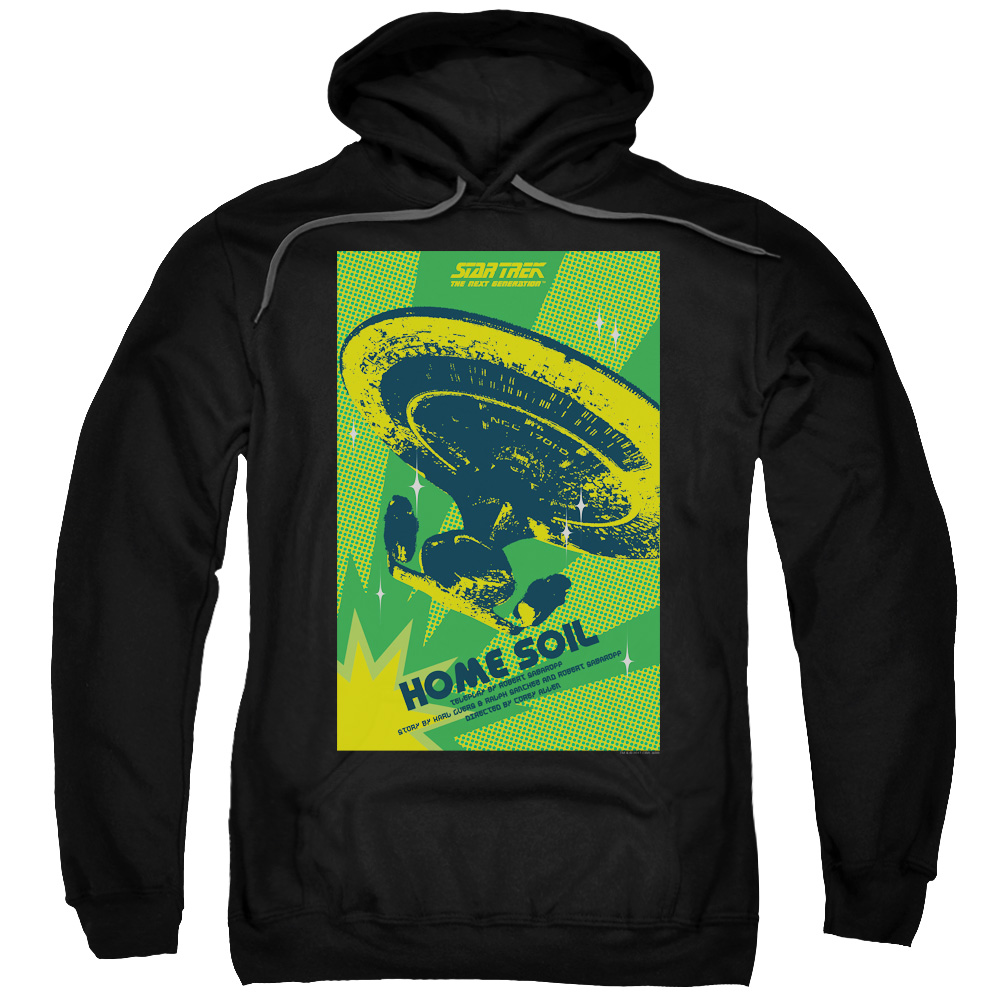 CBS2034B-AFTH-7 Star Trek & TNG Season 1 Episode 18 Adult Pull-Over Hoodie, Black - 4X -  Trevco