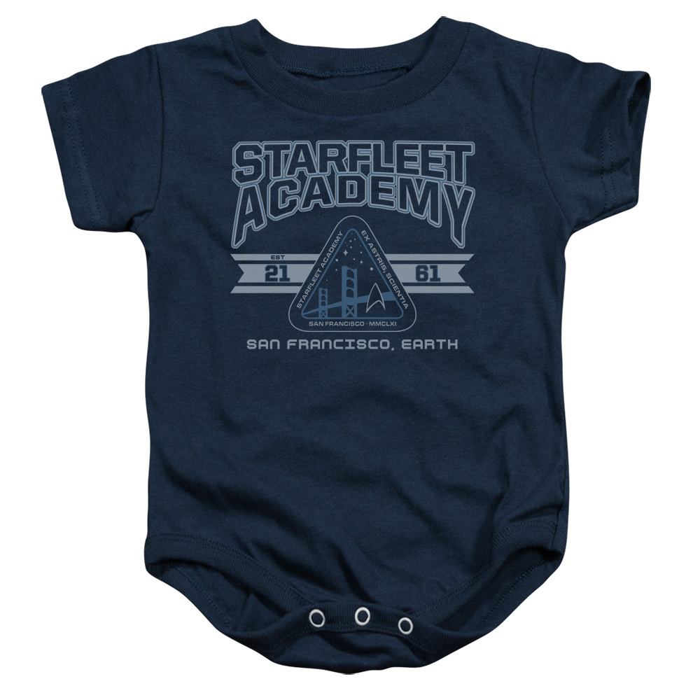 Star Trek & Starfleet Academy Earth Infant Snapsuit, Navy - Extra Large - 24 Months