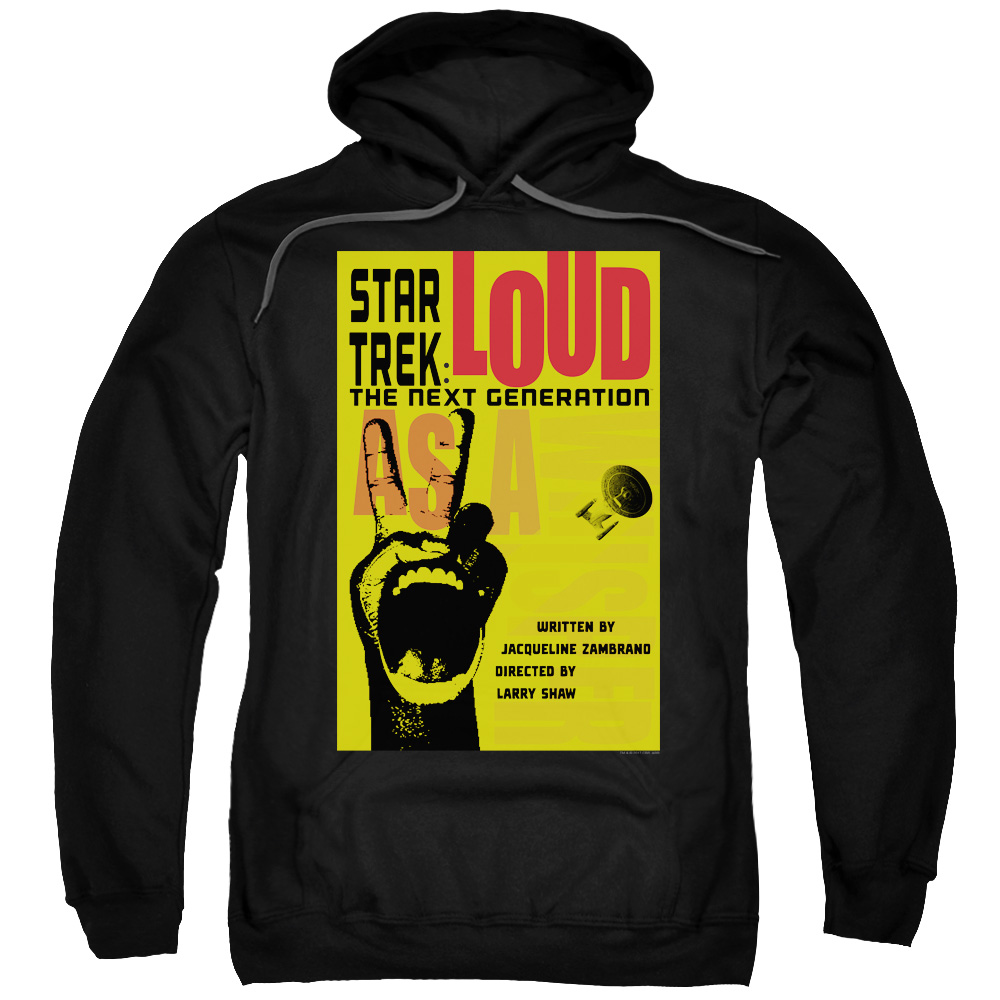 CBS2047B-AFTH-7 Star Trek & TNG Season 2 Episode 5 Adult Pull-Over Hoodie, Black - 4X -  Trevco