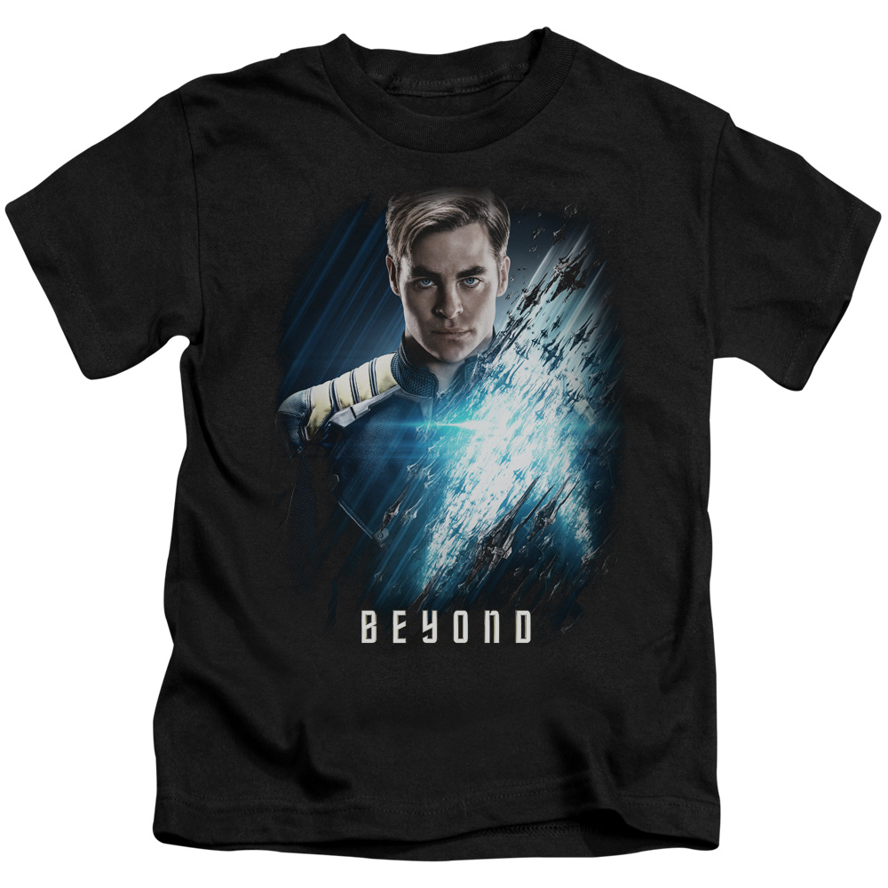 CBS1802-KT-3 Star Trek Beyond & Kirk Poster Juvenile 18-1 Short Sleeve T-Shirt, Black - Large - 7 -  Trevco