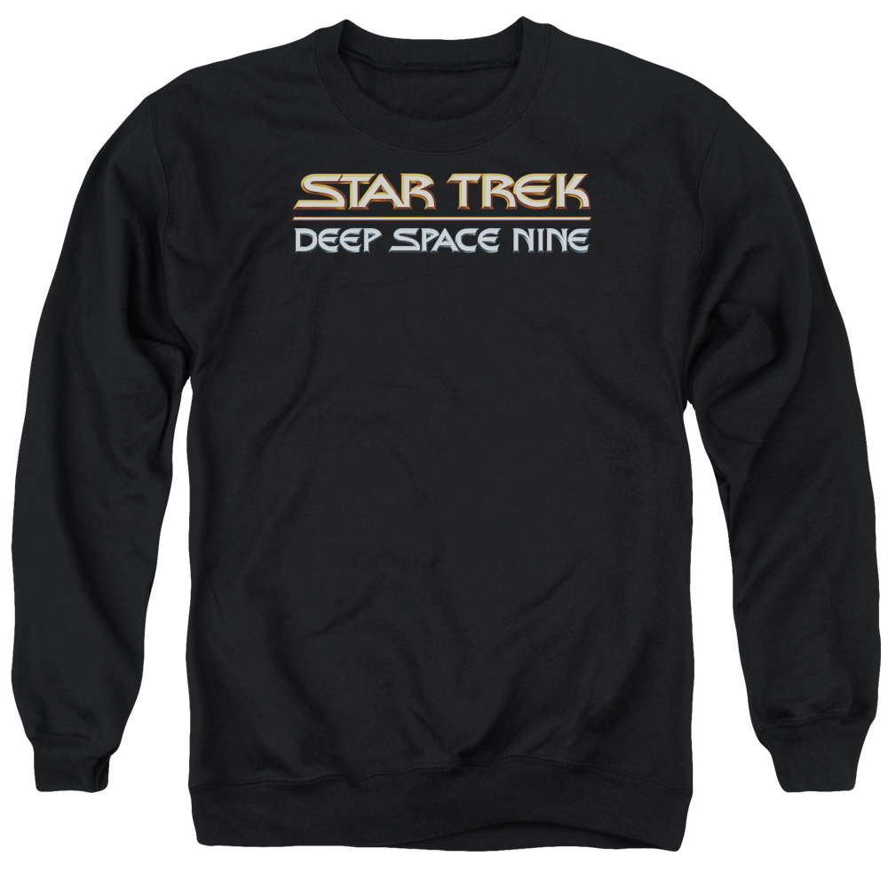CBS152-AS-6 Star Trek & Deep Space Nine Logo Adult Crewneck Sweatshirt, Black - 3X -  Trevco