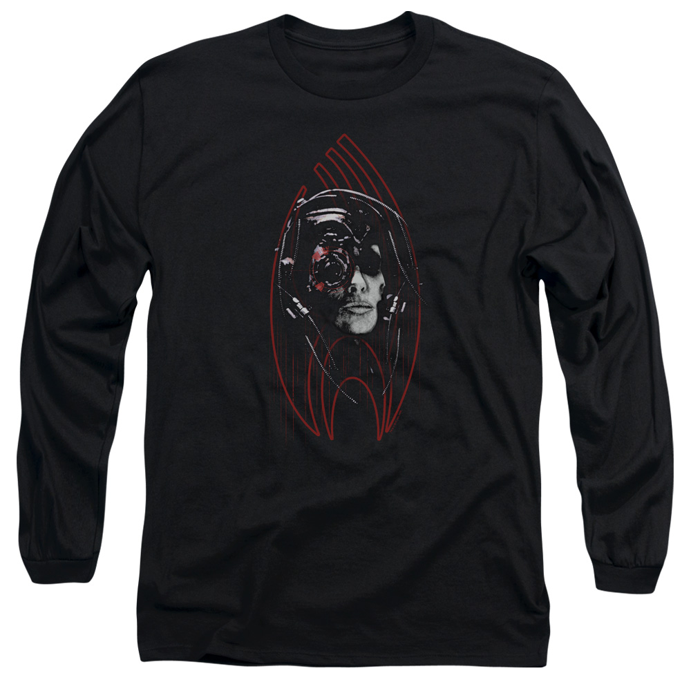 Star Trek & Borg Construct Adult 18-1 Long Sleeve T-Shirt, Black - 2X